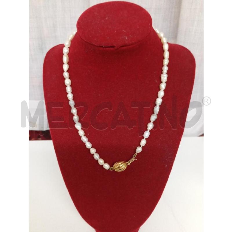 COLLANA PERLE CHIUSURA 925 PERLE DI ACQUA DOLCE | Mercatino dell'Usato Montemurlo 1