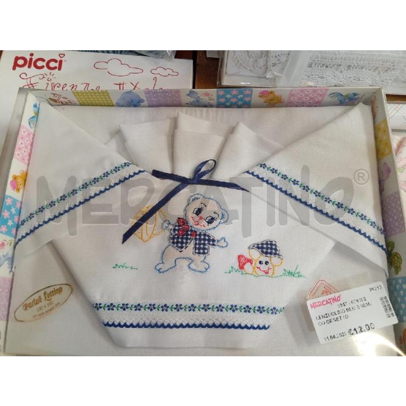 LENZUOLINO BLU E BIANCO ORSETTO | Mercatino dell'Usato Montemurlo 1
