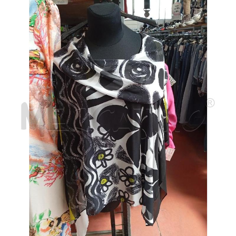 MAGLIA DONNA FRANK LYMAN NERA A FIORI  | Mercatino dell'Usato Montemurlo 1