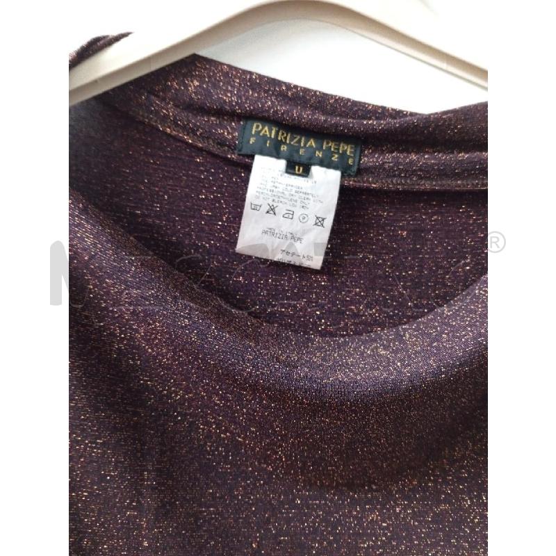 MAGLIA DONNA PATRIZIA PEPE BORDEAUX LUREX | Mercatino dell'Usato Montemurlo 2