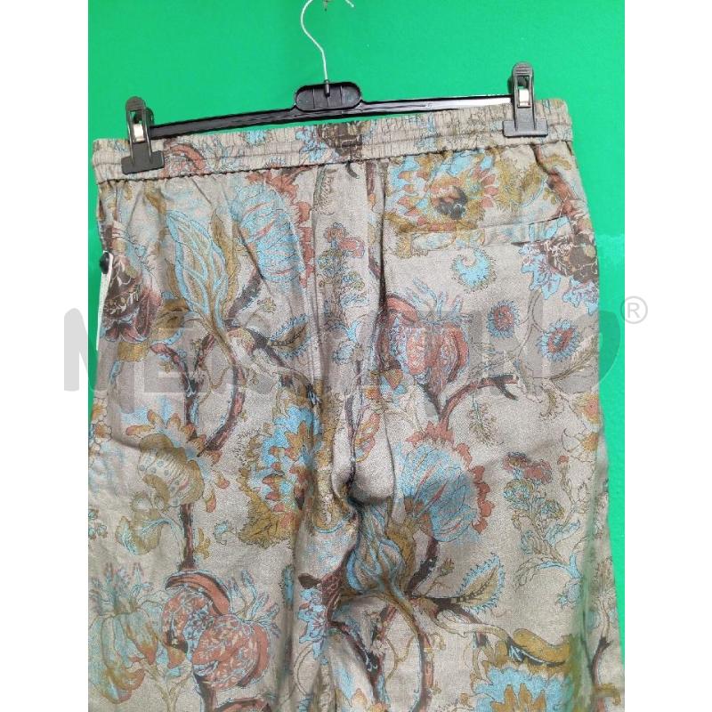 PANTALONE UOMO JIM THOMPSON MARRONE FIORI LINO | Mercatino dell'Usato Montemurlo 2