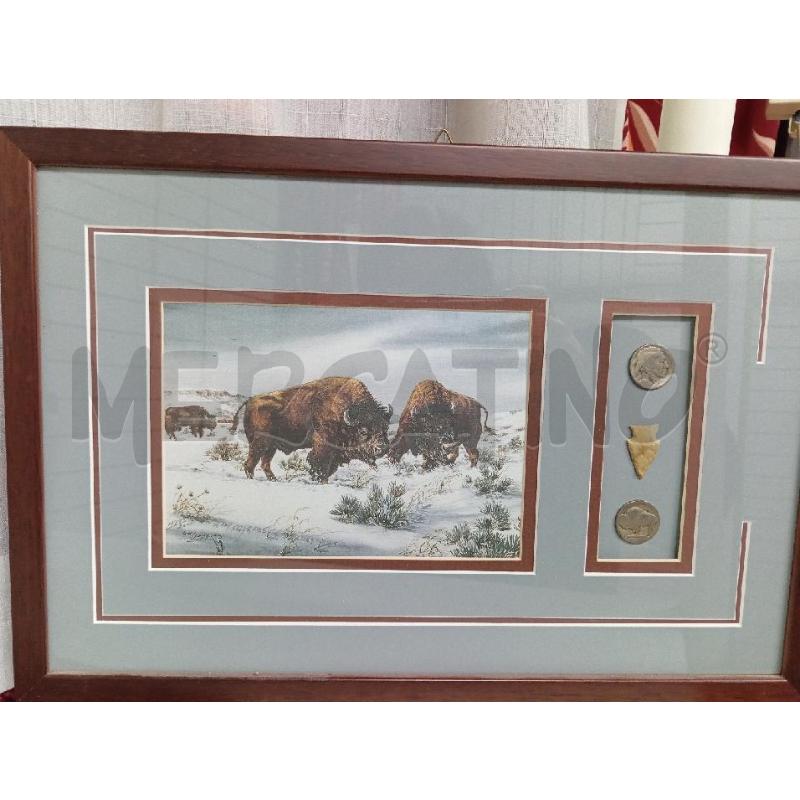 QUADRO BUFFALO CON PUNATA DI FRECCIA | Mercatino dell'Usato Montemurlo 1