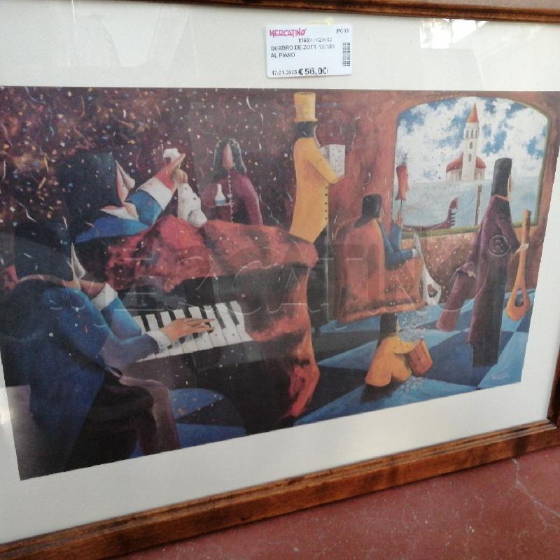 QUADRO DE ZOTTI UOMO AL PIANO | Mercatino dell'Usato Montemurlo 1