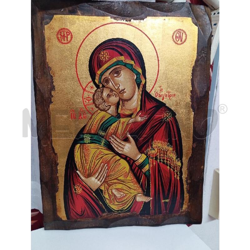 QUADRO IMMAGINE SACRA PEFKIS HAND MADE IN LEGNO | Mercatino dell'Usato Montemurlo 1