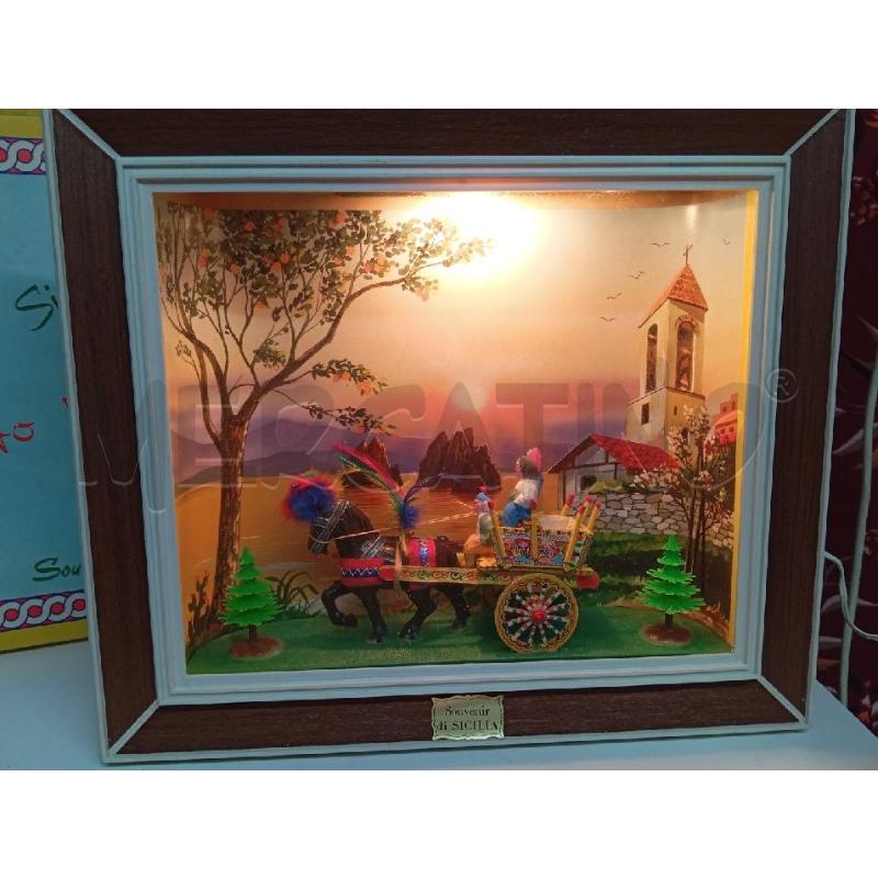 QUADRO SICILIANO CON CARRETTO E LUCE | Mercatino dell'Usato Montemurlo 2