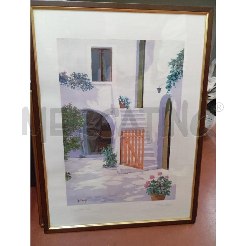 QUADRO STAMPA GIORGIO ZUPPINI IL CANCELLO ROSSO | Mercatino dell'Usato Montemurlo 1