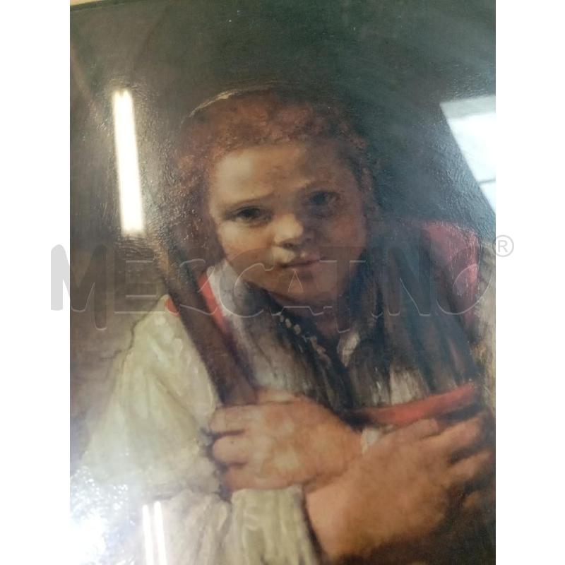 QUADRO STAMPA RAGAZZA CON SCOPA | Mercatino dell'Usato Montemurlo 2