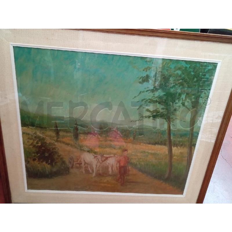 QUADRO UOMO NEL CAMPO ARATRO BORETTI | Mercatino dell'Usato Montemurlo 1