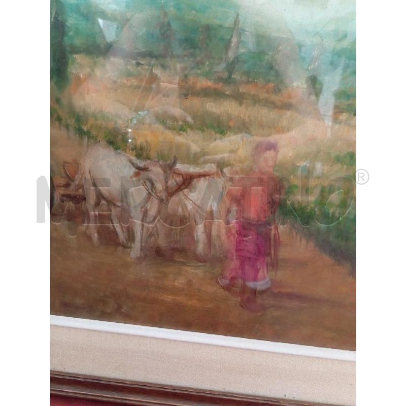 QUADRO UOMO NEL CAMPO ARATRO BORETTI | Mercatino dell'Usato Montemurlo 2