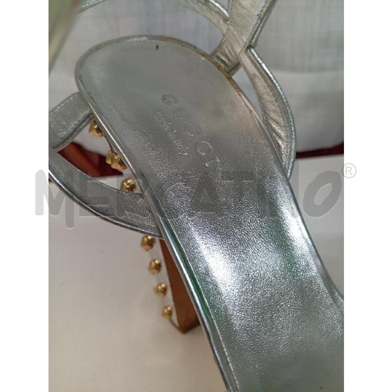SANDALI DONNA GUCCI ARGENTO BORCHIE | Mercatino dell'Usato Montemurlo 2