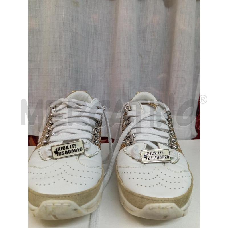 SCARPE DONNA DSQUARED BIANCHE DORATE | Mercatino dell'Usato Montemurlo 2