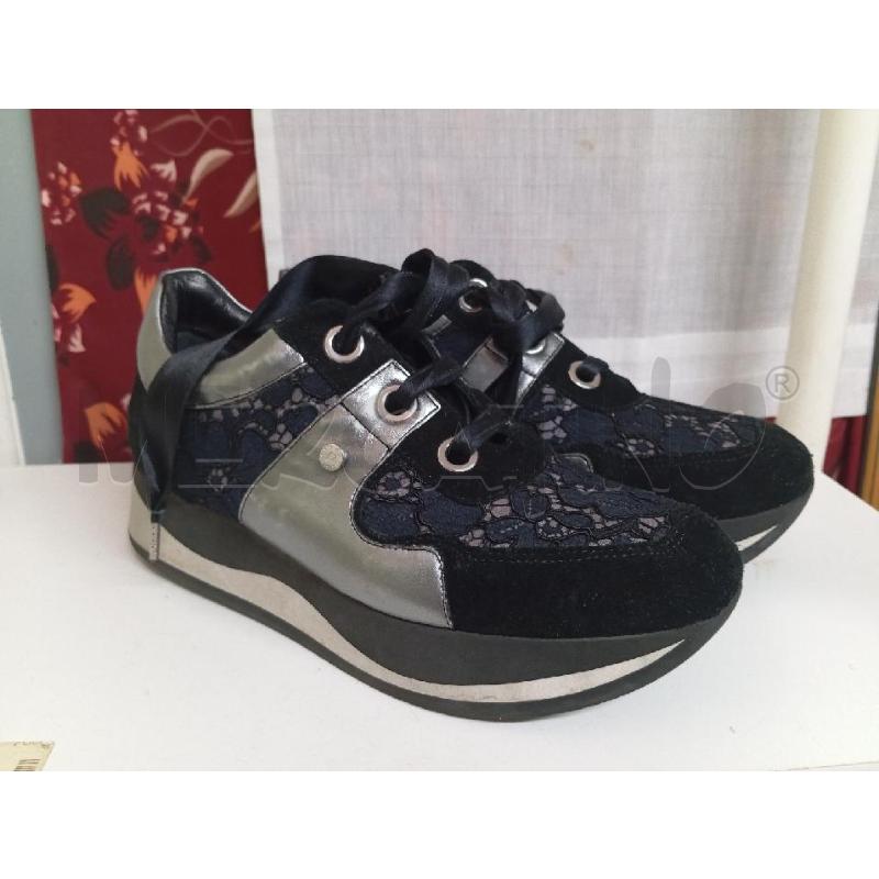 SCARPE DONNA POLLINI NERE PIZZO  | Mercatino dell'Usato Montemurlo 1