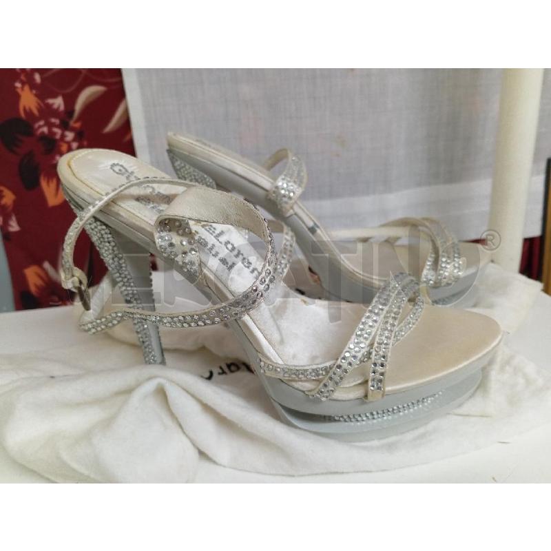 SCARPE TACCHI GIANMARCO LORENZI BIANCHI STRASS | Mercatino dell'Usato Montemurlo 2