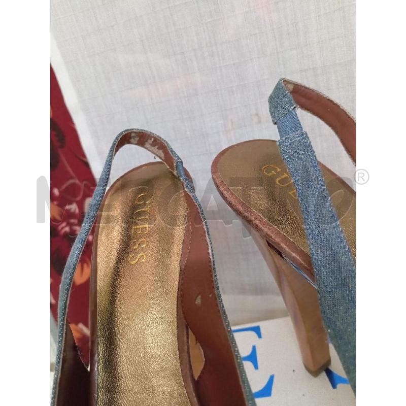 SCARPE TACCHI GUESS JEANS FASCIA MARRONE NUOVI | Mercatino dell'Usato Montemurlo 2