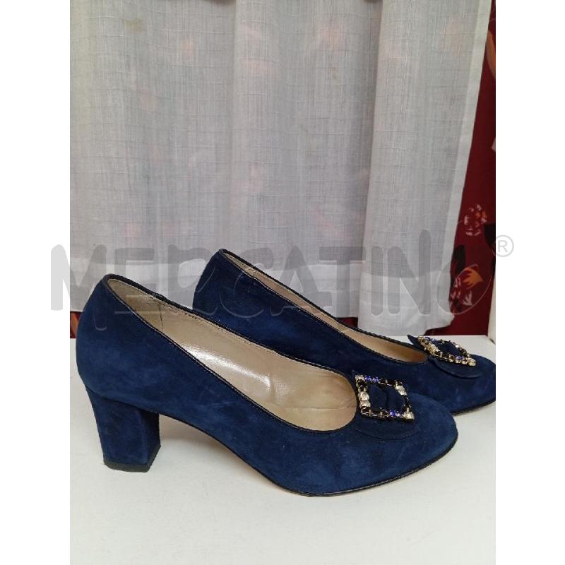 SCARPE TACCHI ROMAGNOLI BLU FIBBIA PIETRE | Mercatino dell'Usato Montemurlo 2