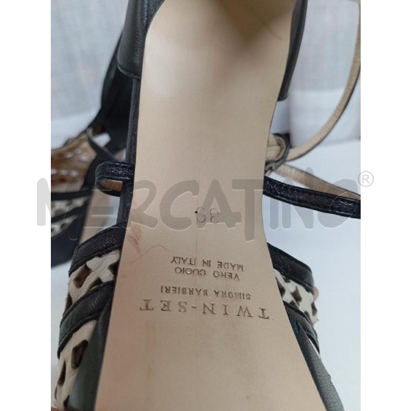SCARPE TACCHI TWINSET BIANCHE NERE | Mercatino dell'Usato Montemurlo 3