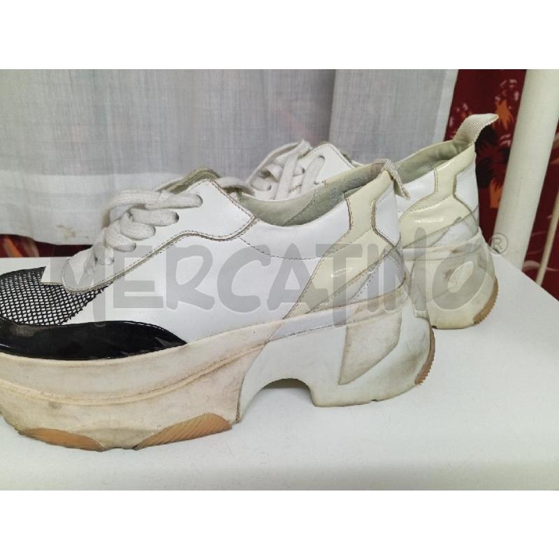 SNEAKERS DONNA PATRIZIA PEPE BIANCHE E NERE | Mercatino dell'Usato Montemurlo 3
