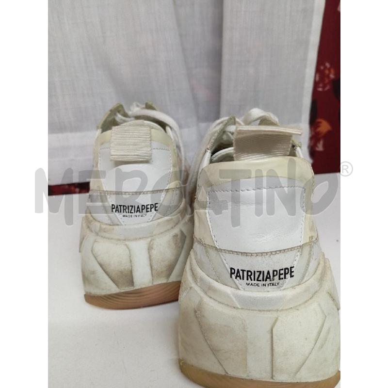SNEAKERS DONNA PATRIZIA PEPE BIANCHE E NERE | Mercatino dell'Usato Montemurlo 4