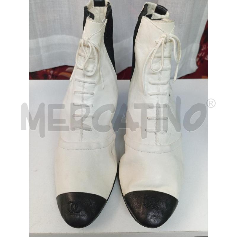 STIVALETTI DONNA CHANEL BIANCHE E NERE | Mercatino dell'Usato Montemurlo 1