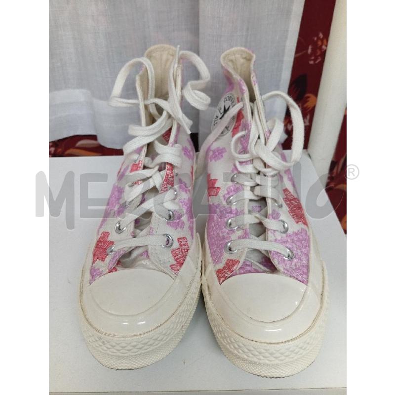 STIVALETTI DONNA CONVERSE CHUCK TAYLOR BIANCHE E ROSA | Mercatino dell'Usato Montemurlo 1