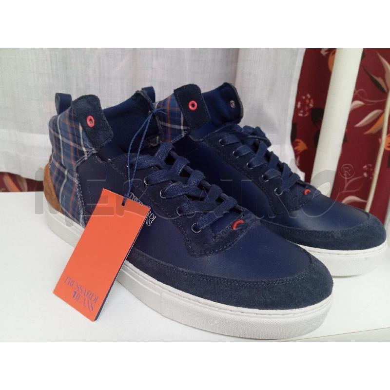 STIVALETTI UOMO TRUSSARDI JEANS BLU QUADRI | Mercatino dell'Usato Montemurlo 1