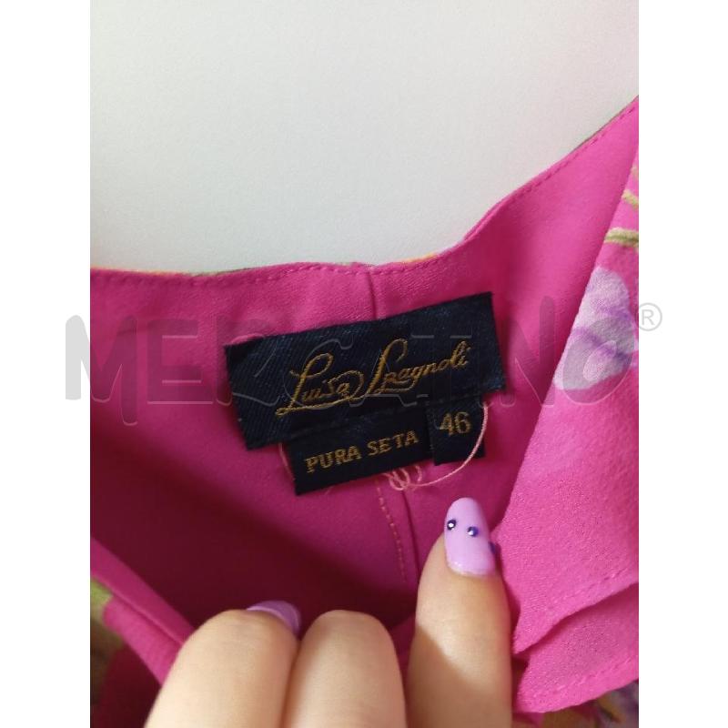 VESTITO DONNA LUISA SPAGNOLI FUXIA FIORI | Mercatino dell'Usato Montemurlo 3