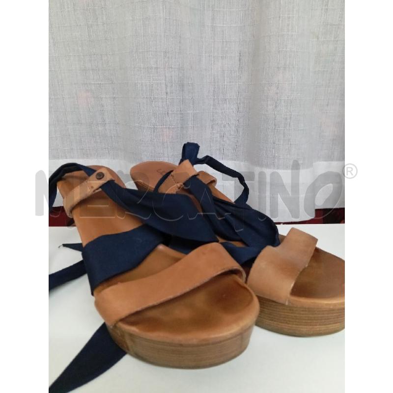 ZEPPA UGG MARRONE LACCI BLU | Mercatino dell'Usato Montemurlo 1