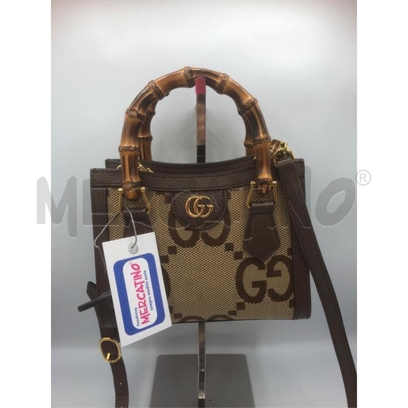BORSA DONNA GUCCI MARRONE MNAICO BAMBU | Mercatino dell'Usato Prato mercato nuovo 1