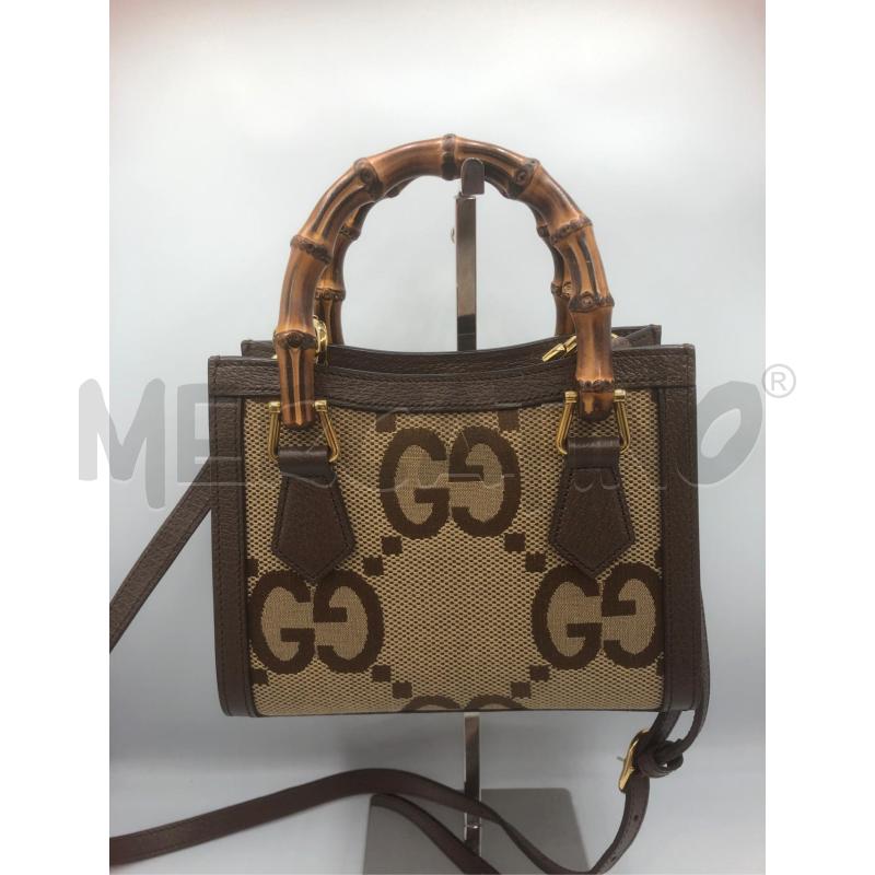 BORSA DONNA GUCCI MARRONE MNAICO BAMBU | Mercatino dell'Usato Prato mercato nuovo 2