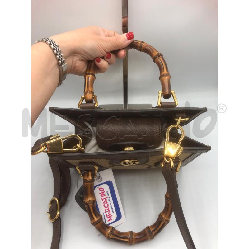 BORSA DONNA GUCCI MARRONE MNAICO BAMBU | Mercatino dell'Usato Prato mercato nuovo 4