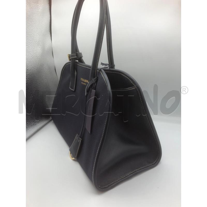 BORSA DONNA PRADA TESSUTO BLU | Mercatino dell'Usato Prato mercato nuovo 2