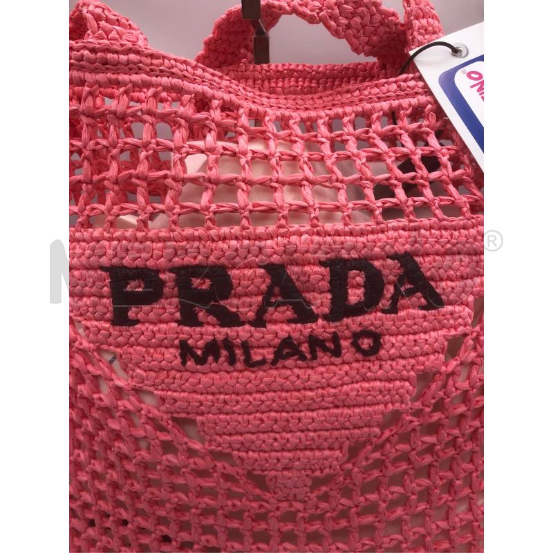 BORSA DONNA ROSA PRADA RAFIA | Mercatino dell'Usato Prato mercato nuovo 2