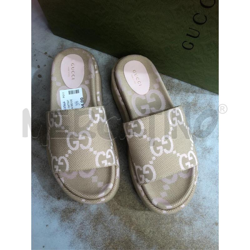 CIABATTE DONNA BEIGE ROSA GUCCI 38 | Mercatino dell'Usato Prato mercato nuovo 2