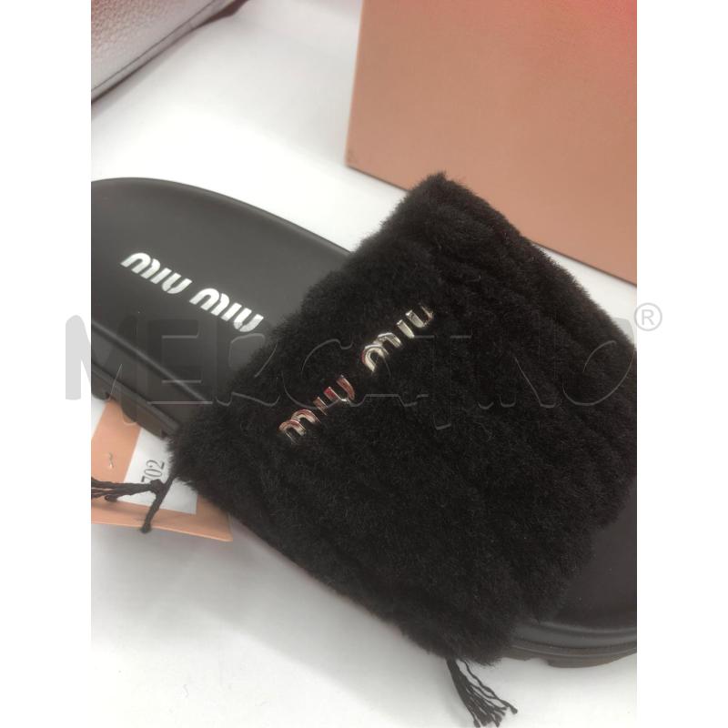 CIABATTE DONNA NERE MIU MIU 36 1/2 PELO | Mercatino dell'Usato Prato mercato nuovo 3