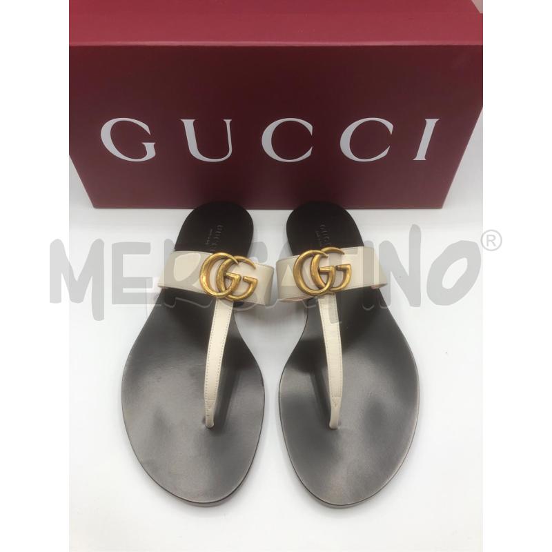 INFRADITO DONNA BIANCO GUCCI 38 1/2 | Mercatino dell'Usato Prato mercato nuovo 1