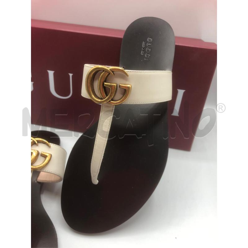 INFRADITO DONNA BIANCO GUCCI 38 1/2 | Mercatino dell'Usato Prato mercato nuovo 4