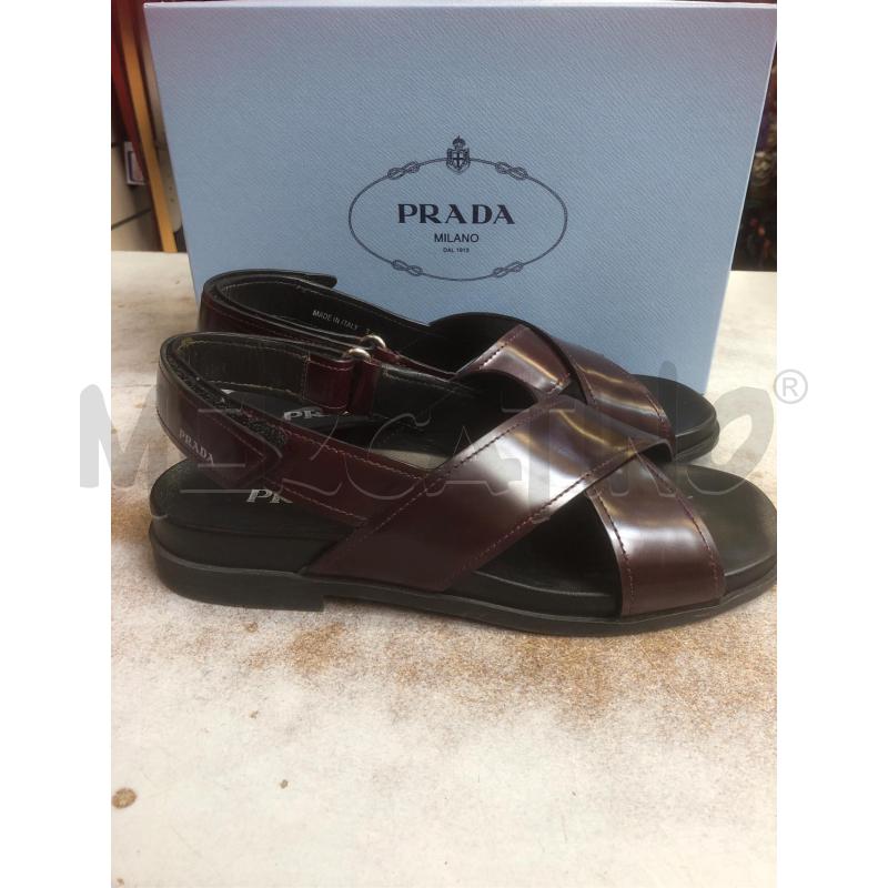 SANDALI DONNA MARRONI PRADA 39 1/2 | Mercatino dell'Usato Prato mercato nuovo 3