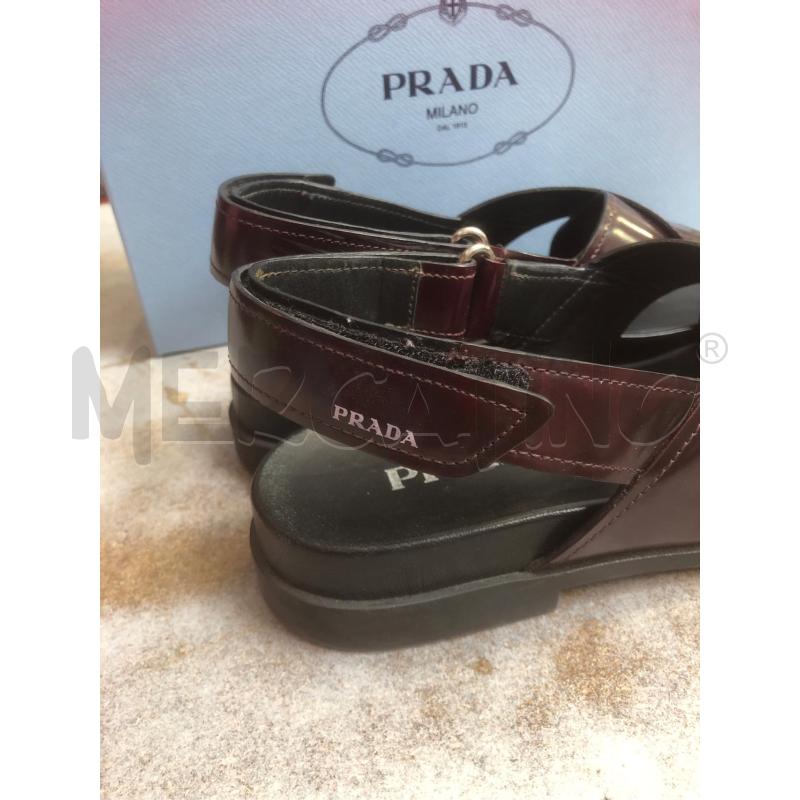 SANDALI DONNA MARRONI PRADA 39 1/2 | Mercatino dell'Usato Prato mercato nuovo 4