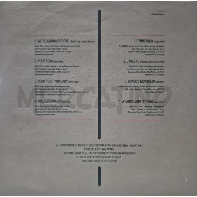 LED ZEPPELIN CODA1982 ATLANTIC RECORDING SWAN SONG | Mercatino dell'Usato Pavia 3