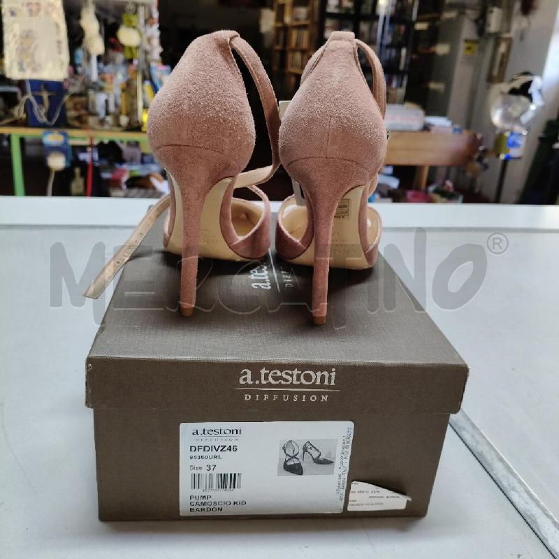 SCARPE TACCHI CAMOSCIO ROSA A. TESTONI | Mercatino dell'Usato Pavia 2