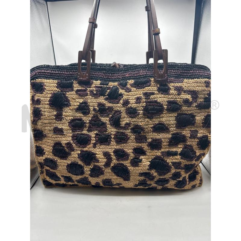 BORSA DONNA BEIGE JAMIN PUECH RAFIA | Mercatino dell'Usato Ravenna 1