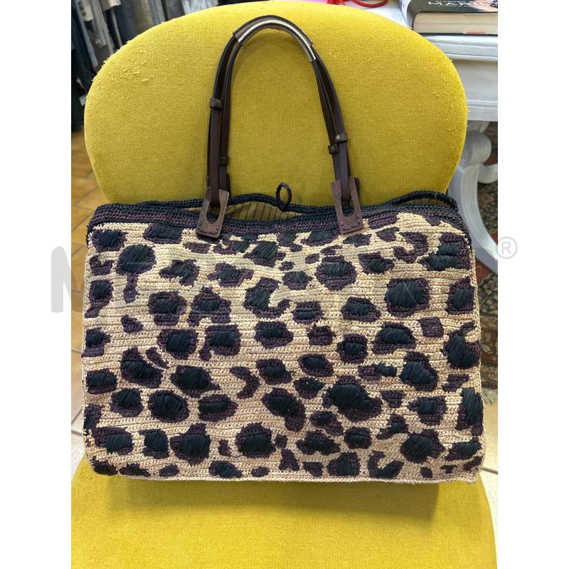 BORSA DONNA BEIGE JAMIN PUECH RAFIA | Mercatino dell'Usato Ravenna 5