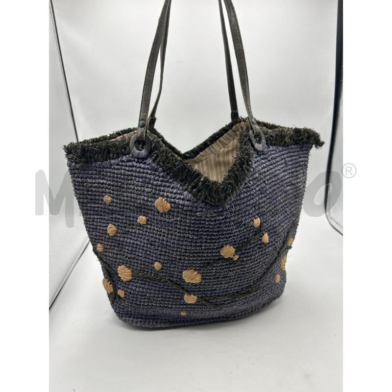 BORSA DONNA VIOLA JAMIN PUECH RAFIA | Mercatino dell'Usato Ravenna 1
