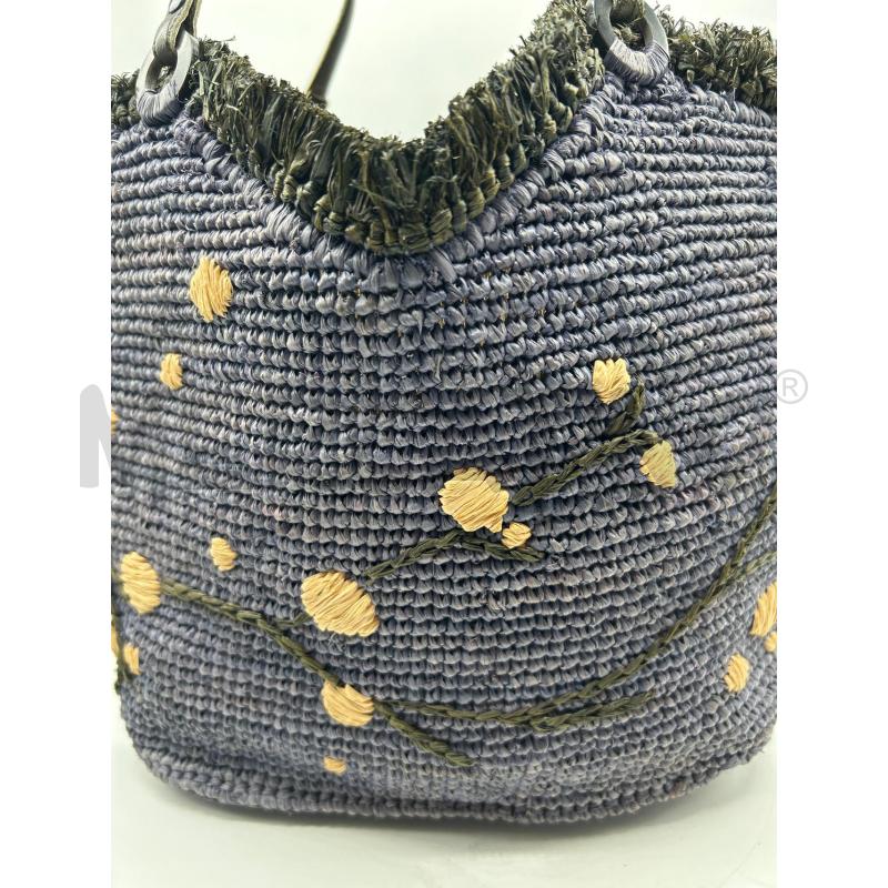 BORSA DONNA VIOLA JAMIN PUECH RAFIA | Mercatino dell'Usato Ravenna 2