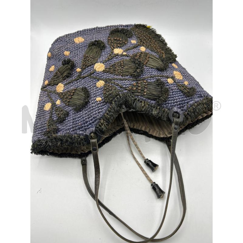 BORSA DONNA VIOLA JAMIN PUECH RAFIA | Mercatino dell'Usato Ravenna 4