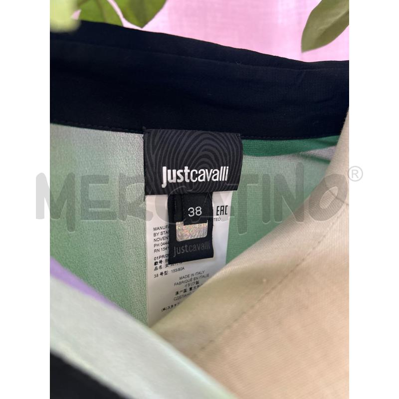 CAMICIA DONNA JUST CAVALLI VERDE E VIOLA VISCOSA | Mercatino dell'Usato Ravenna 4