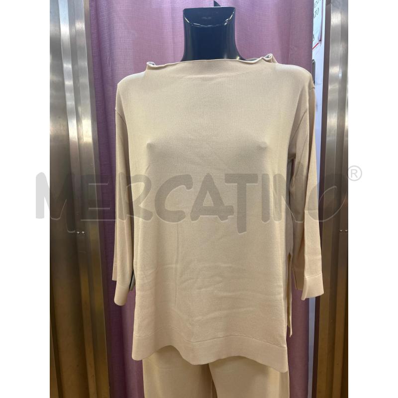 COMPLETO DONNA BEIGE L.CONTI PANTALONE E MAGLIA | Mercatino dell'Usato Ravenna 2