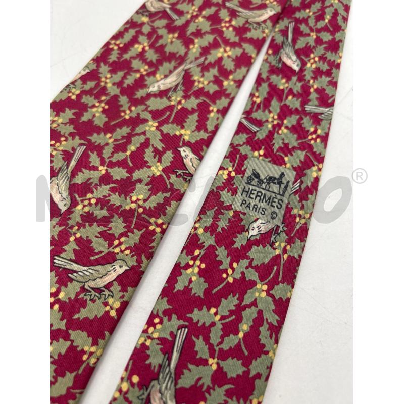 CRAVATTA BORDEAUX HERMES UCCELLINI | Mercatino dell'Usato Ravenna 2