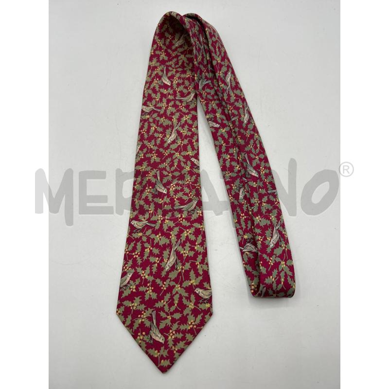 CRAVATTA BORDEAUX HERMES UCCELLINI | Mercatino dell'Usato Ravenna 4