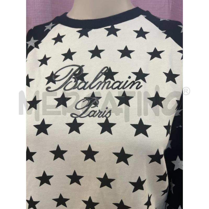 FELPA DONNA BIANCA STELLE BALMAIN PARIS | Mercatino dell'Usato Ravenna 2